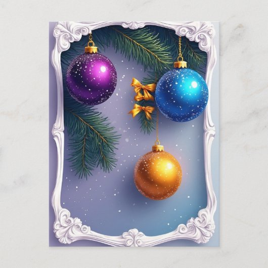❄️ Elegante Kerstbal Arrangement 🎄 Dennentak Briefkaart (Voorkant)