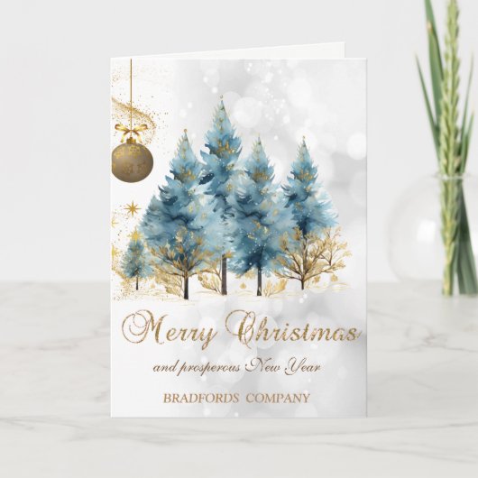 Elegante Kerstbal Bokeh Bokeh Feestdagen Kaart (Voorkant)
