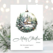Elegante Kerstbal Zakelijke Groet Feestdagenkaart