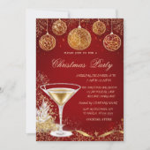 Elegante kerstballen, Champagne Red Company Kaart (Voorkant)