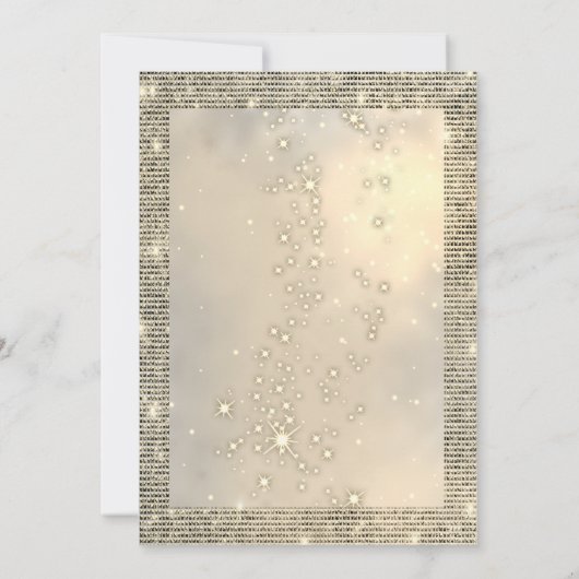 Elegante kerstballen druipt gouden kerst kaart (Achterkant)