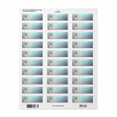 Elegante Kerstballen, Glans, Blauw Etiket (Full Sheet)