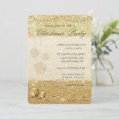 Elegante Kerstballen, Glitterend, Kerstfeest Kaart (Staand voorkant)
