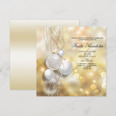 Elegante Kerstballen Kerstfeest Kaart (Voorkant / Achterkant)