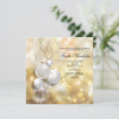 Elegante Kerstballen Kerstfeest Kaart (Staand voorkant)