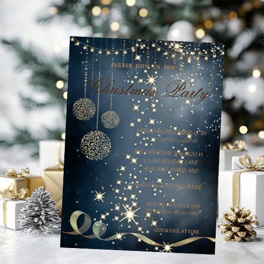 Elegante Kerstballen, Kerstfeest Kaart