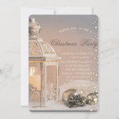 Elegante Kerstballen, Lantaarn Kerstfeest Kaart (Voorkant)