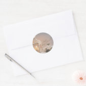 Elegante kerstballen, lantaarn ronde sticker (Envelop)