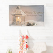 Elegante Kerstballen, Lantaarn Spandoek (Insitu)