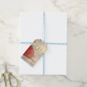 Elegante kerstballen, strik, confetti cadeaulabel (Met Touw)