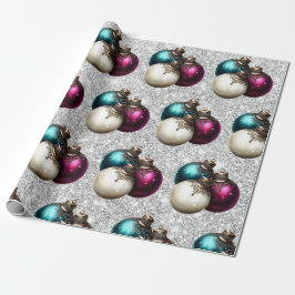 Elegante Kerstbalornament Cadeaupapier