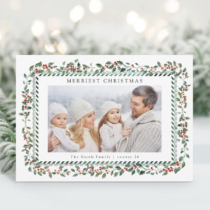 Elegante Kerstbes Foto  Feestdagenkaart