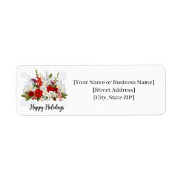 Elegante Kerstboeket Bloemstuk Etiket