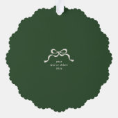 Elegante Kerstbogen Foto Ornament Kaart (Achterkant)