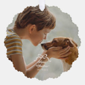 Elegante Kerstbogen Foto Ornament Kaart (Voorkant)