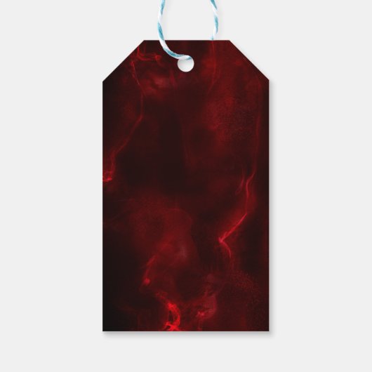 Elegante kerstbomen Bourgogne Cadeaulabel (Achterkant)