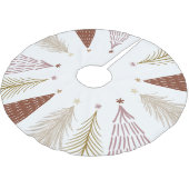 Elegante kerstbomen Feestelijk vakantiepatroon Fleece Kerstboom Rok (Gekanteld)