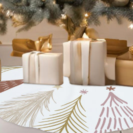 Elegante kerstbomen Feestelijk vakantiepatroon Fleece Kerstboom Rok