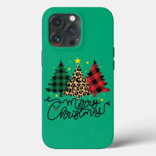 Elegante kerstbomen geplant Case-Mate iPhone case (Achterkant)