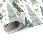Elegante kerstbomen inpakpapier (Rol Hoek)