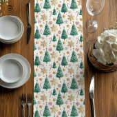 Elegante kerstbomen Minimalistische diner loper