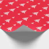 Elegante kerstbomen rood en wit cadeaupapier (Hoek)