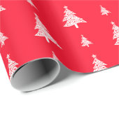 Elegante kerstbomen rood en wit cadeaupapier (Rol Hoek)