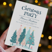 Elegante kerstbomen tekenen kerstfeest kaart