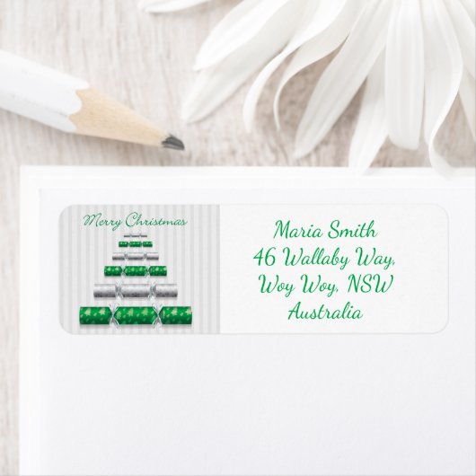 Elegante kerstbonbons etiket (Insitu)