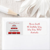 Elegante kerstbonbons etiket (Insitu)