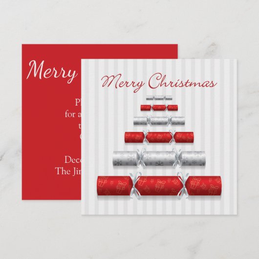 Elegante kerstbonbons kaart (Voorkant / Achterkant)