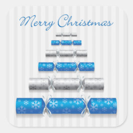 Elegante kerstbonbons vierkante sticker