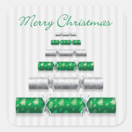 Elegante kerstbonbons vierkante sticker