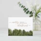 Elegante Kerstboodschap aan Klanten Briefkaart (Staand voorkant)