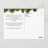 Elegante Kerstboodschap aan Klanten Briefkaart (Achterkant)
