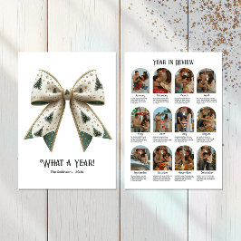 Elegante Kerstboog Jaaroverzicht Familie Feestdagen Kaart