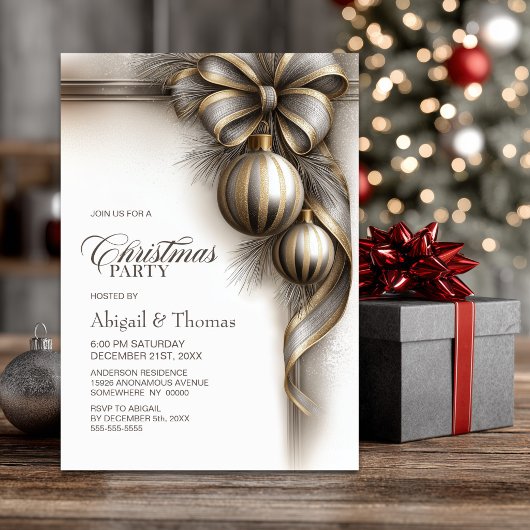 Elegante Kerstboog Kerstfeest Kaart