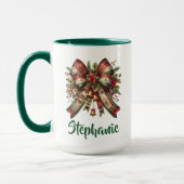 Elegante Kerstboog Mok Cadeau (Links)