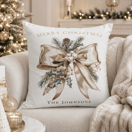 Elegante Kerstboog Persoonlijke Kussen
