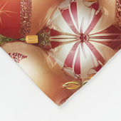 Elegante kerstboom ballen fleece deken (Hoek)