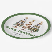 Elegante Kerstboom Bewerkbare Aangepaste Papieren Bordje (Gekanteld)