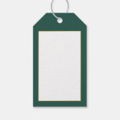 Elegante kerstboom Bloemen verheugen Cadeaulabel (Achterkant)