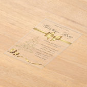 Elegante kerstboom, boog kerstfeest acryl uitnodigingen (Laagn)