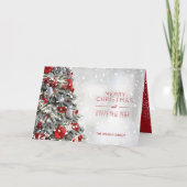 Elegante Kerstboom Business Gevouwen Vakantie Kaart (Voorkant)
