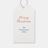 Elegante kerstboom  cadeaulabel (Achterkant)