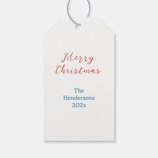 Elegante kerstboom  cadeaulabel (Achterkant)