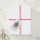 Elegante Kerstboom Cadeaulabel (Met Touw)