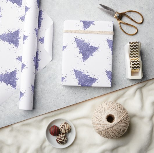 Elegante kerstboom | Charmante Lavendel Paarse Cadeaupapier (Crafts)