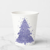 Elegante kerstboom | Charmante Lavendel Paarse Papieren Bekers (Voorkant)