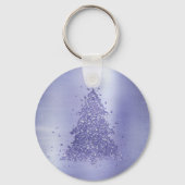 Elegante kerstboom | Charmante Lavendel Paarse Sleutelhanger (Voorkant)